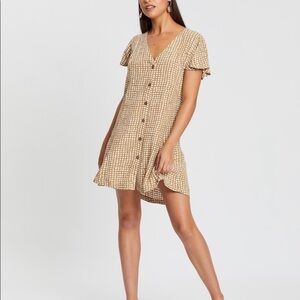 Rip Curl Tan White Dress Small